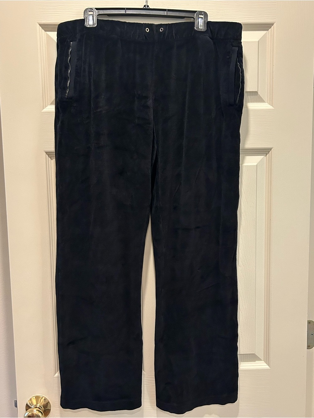 Versace Black Velour Jogger Pants